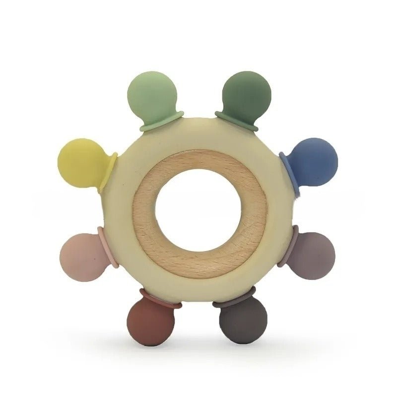 Anneau de dentition en silicone en forme de gouvernail pour soulager les gencives de bébé"
