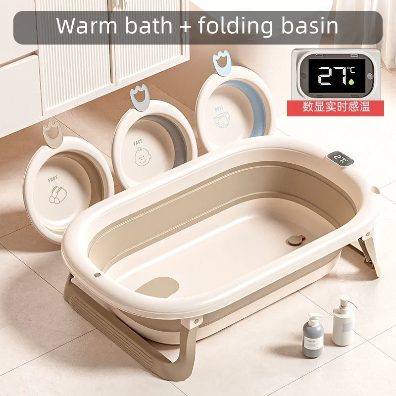 Baignoire bébé pliable avec indicateur température