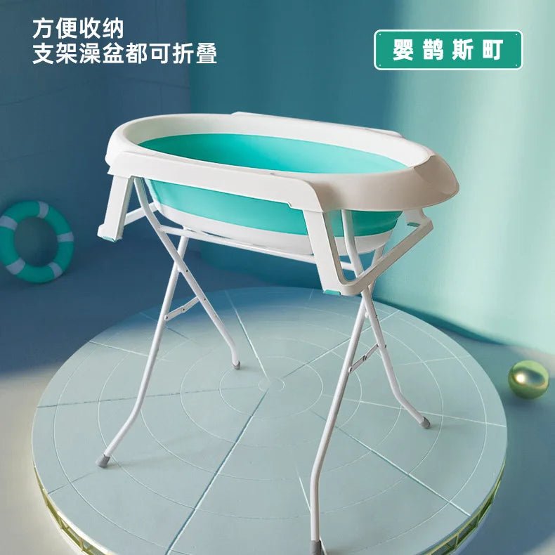 Baignoire pliable compacte avec support stable pour bébé 0-4 ans
