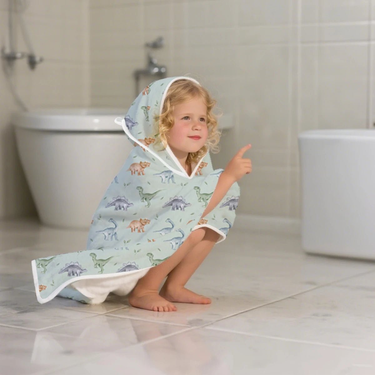 Cape de bain bébé coton bio Elinfant - serviette à capuche absorbante et hypoallergénique