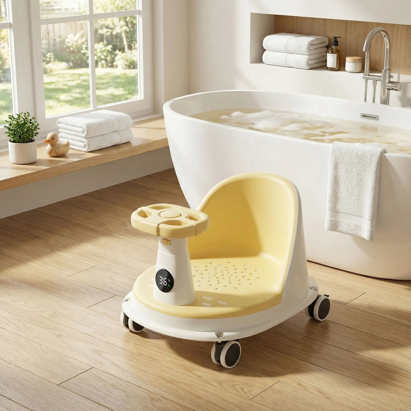 Fauteuil bain bébé sécurisé et confortable