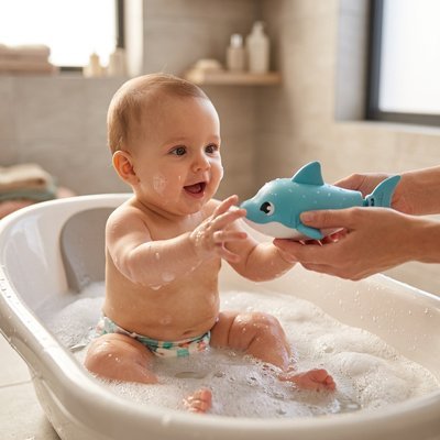 Jouet bain bébé sécurisé et ludique