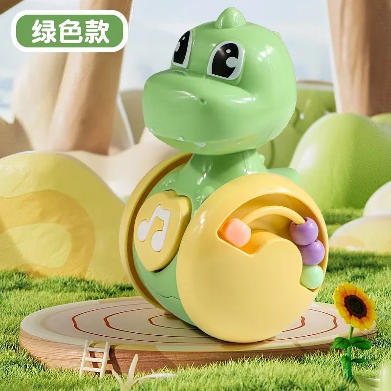 Jouet culbuto dinosaure vert pour bébé