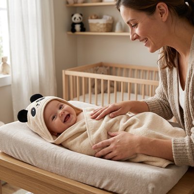 Cape de bain bébé