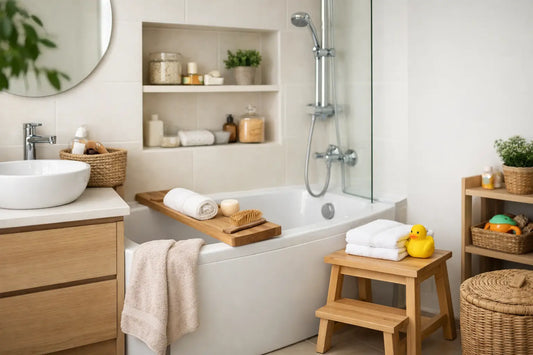 Exemple de coin bain pour studio familial
