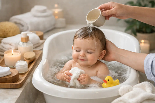 Exemple routine bain bébé apaisante simple