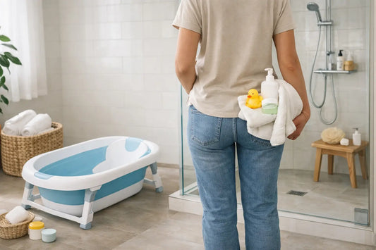 Baignoire bébé ou douche parentale, que choisir ?