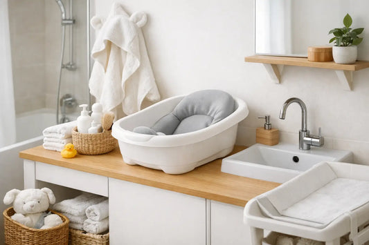 Petite salle bain bébé exemple pratique