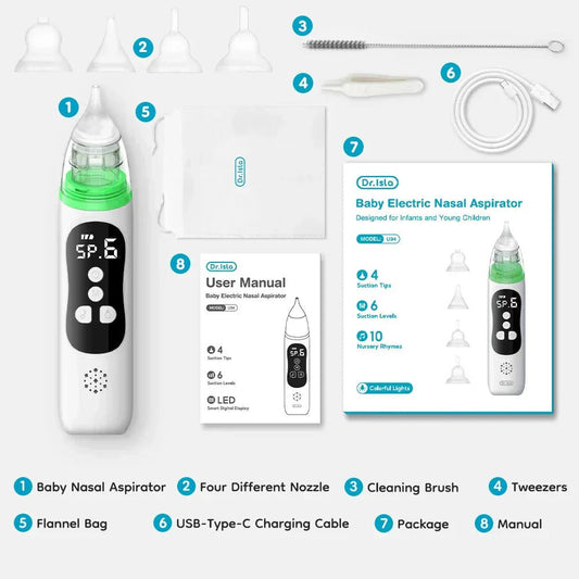 Mouche-bébé électrique moderne pour l'hygiène nasale du bébé