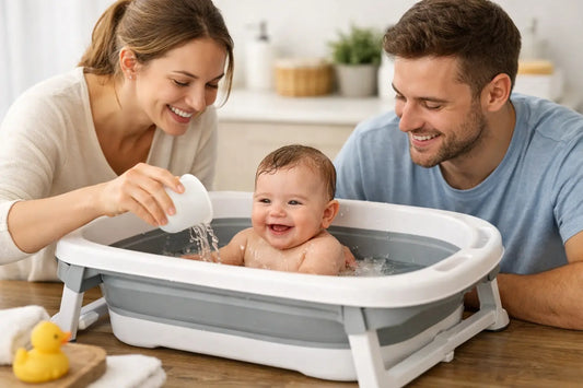 Témoignage parents : bain bébé pliant au quotidien