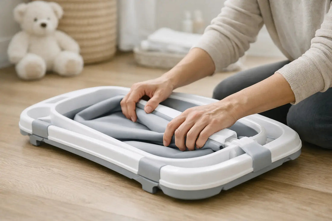 Comment plier une baignoire bébé correctement