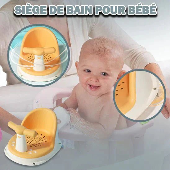 Siège de bain ergonomique pour bébé avec support de sécurité