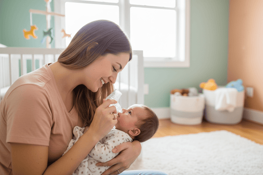 Maman utilisant un mouche-bébé avec son bébé