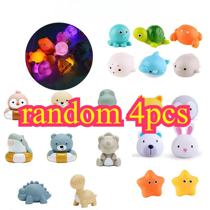 Animaux flottants caoutchouc souple avec lumière LED