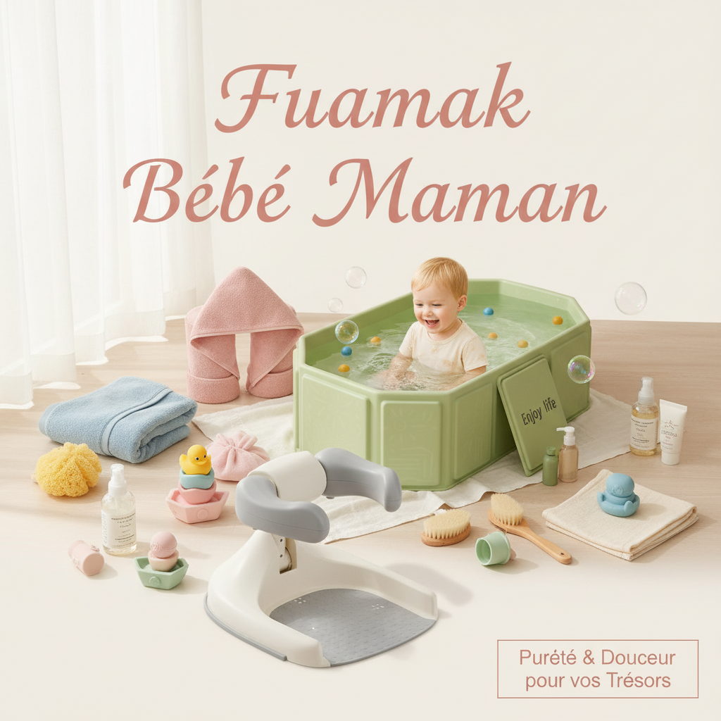 Bébé joue joyeusement dans la baignoire.