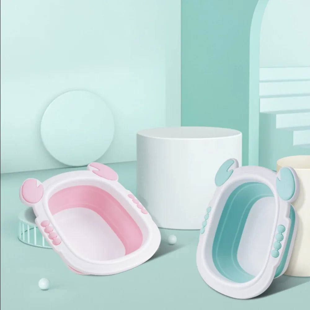 Baignoire bébé crabe pliable rose haute capacité