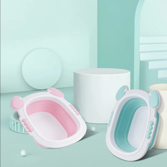Baignoire bébé crabe pliable rose haute capacité