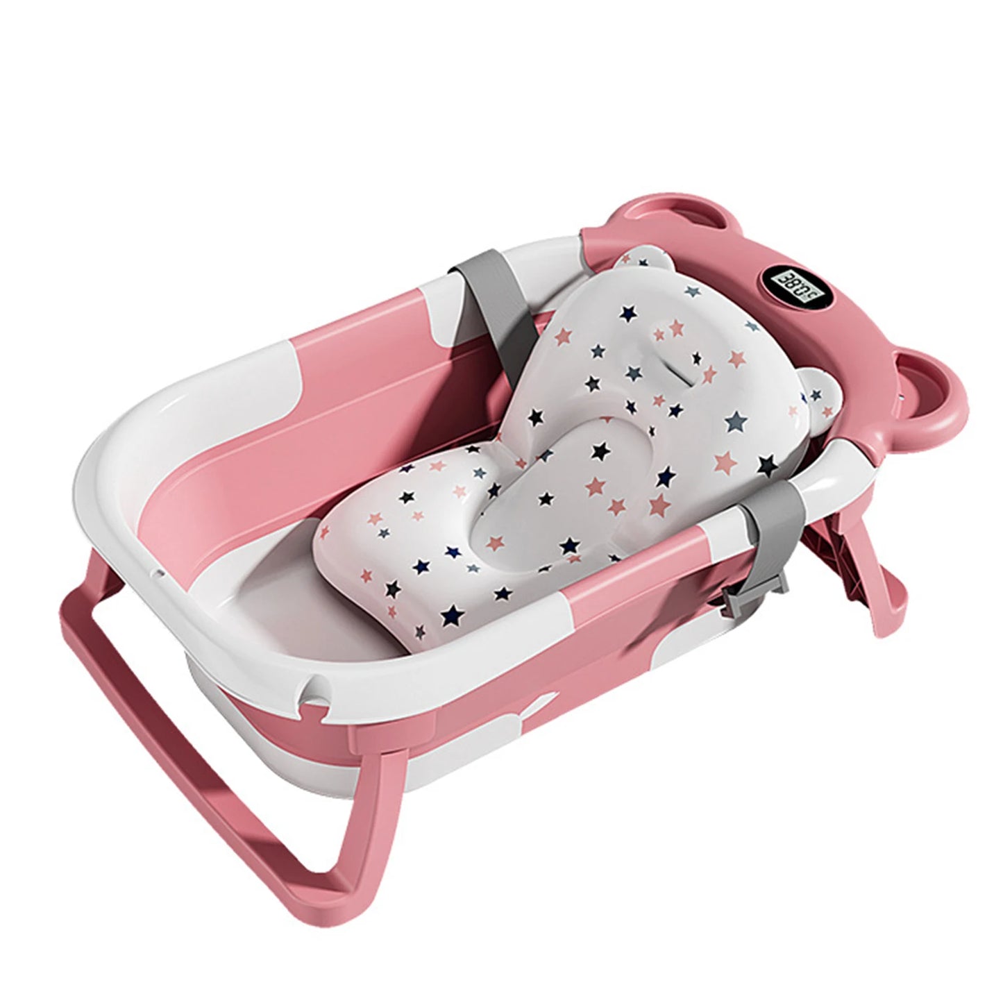 Baignoire bébé pliable ergonomique, compacte et facile à ranger