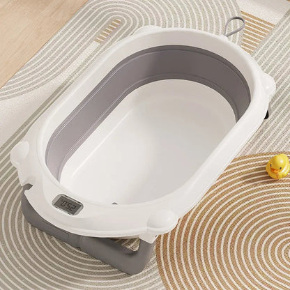 Baignoire ergonomique pour nouveau-né avec thermomètre
