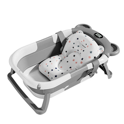 Baignoire ergonomique pliable pour bébé avec design confortable et sécurisé