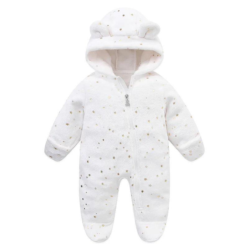 Combinaison bébé flanelle fermeture éclair pratique