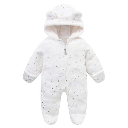 Combinaison bébé flanelle fermeture éclair pratique