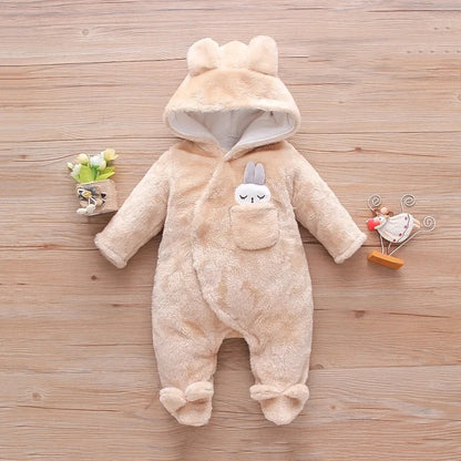 Combinaison bébé peluche douce motif lapin