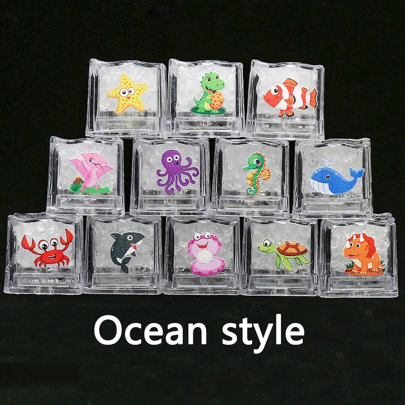Cube LED bain dinosaure enfant lumineux
