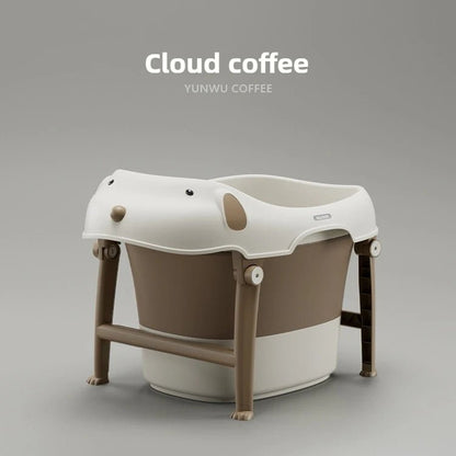 Détail baignoire pliable pour nouveau-nés et enfants