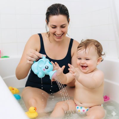 Ensemble jouets baignoire bébé sécurisés et amusants"