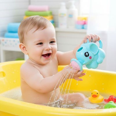 Jouet de bain bébé coloré - option alternative"