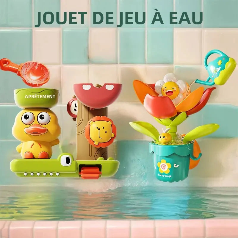 Jouet bain interactif canard avec roue