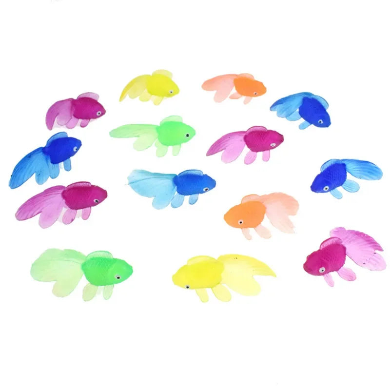 Jouets bain poissons caoutchouc souple pour tout-petits