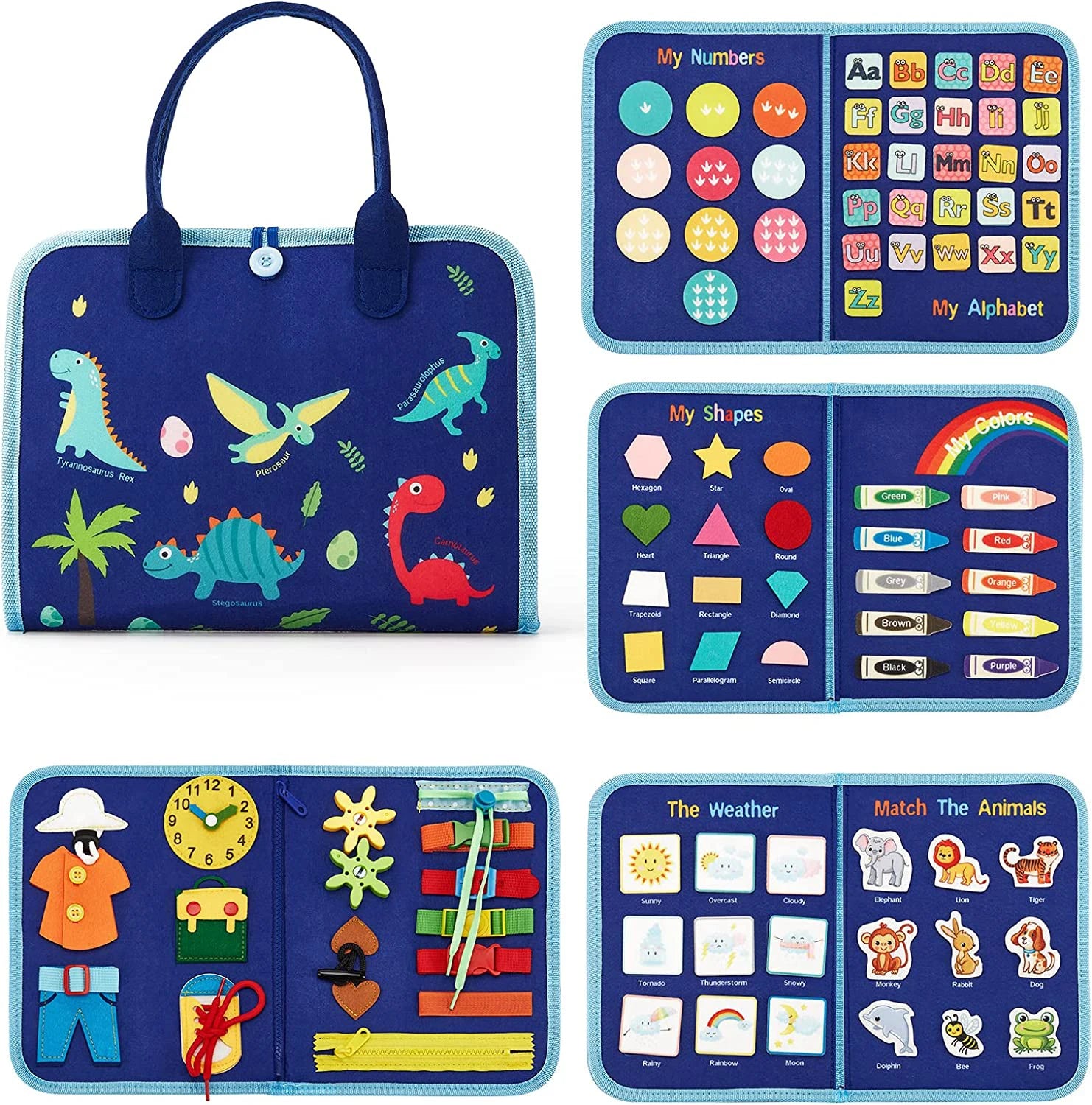Livre Sensoriel Montessori – Jouet Éducatif Enfant 3-6 Ans