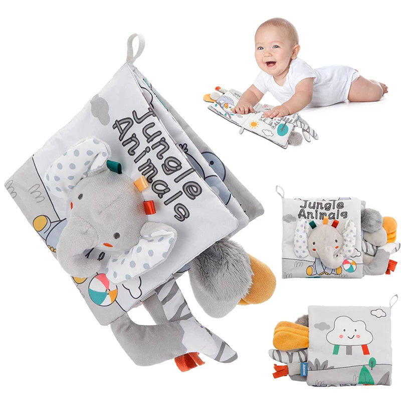 Livre bain bébé éveil sensoriel tissu doux