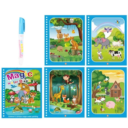 Livre d'eau magique thème animaux enfant