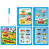 Livre d'eau magique thème transport enfant
