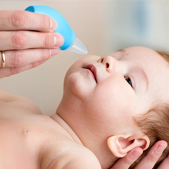 Mouche-bébé manuel avec aspiration douce pour nez de bébé