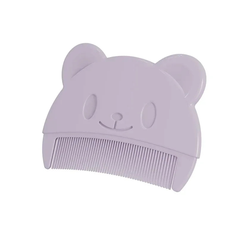 Peigne bébé forme ourson mauve doux