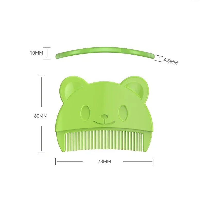 Peigne bébé forme ourson verte doux