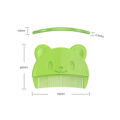 Peigne bébé forme ourson verte doux