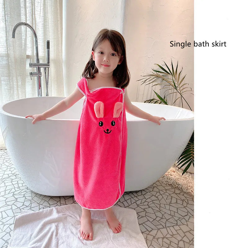 Peignoir microfibre enfant fille séchage rapide