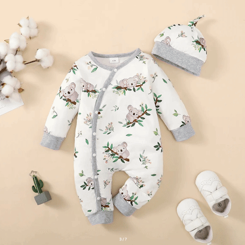 Pyjama bébé garçon coton doux ourson