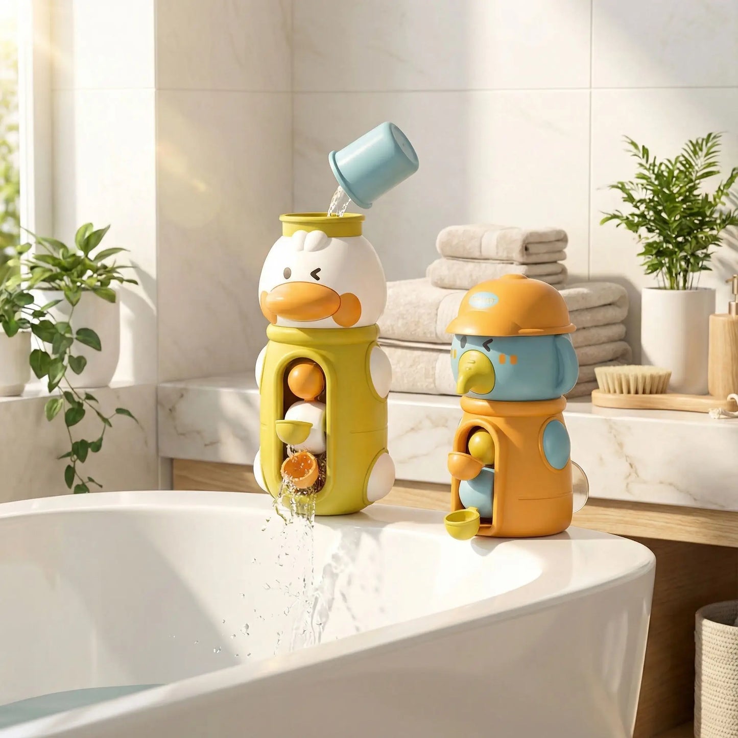 Roue d'eau avec ventouse pour baignoire