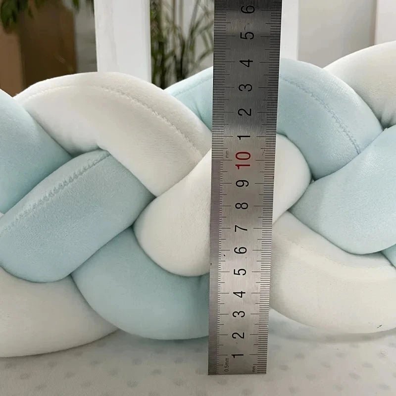 1-3.6M Baby Bed Bumper Handmade Knotted Braid Weaving Plush Crib Protector Infant Knot Pillow Baby Room Decor