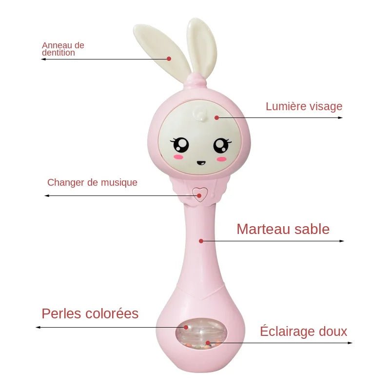 Baby Music Teether Rattle Toy for Child 0-12 Education Mobile Cot Kids Bed Bell Newborn Stroller Crib Infant Pacifier Weep Tear