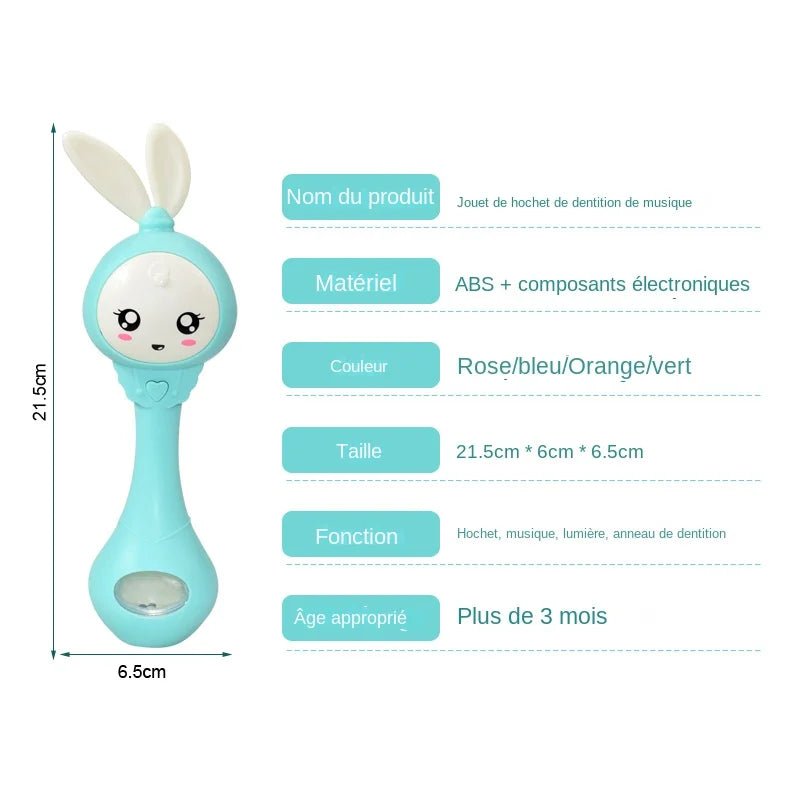 Baby Music Teether Rattle Toy for Child 0-12 Education Mobile Cot Kids Bed Bell Newborn Stroller Crib Infant Pacifier Weep Tear