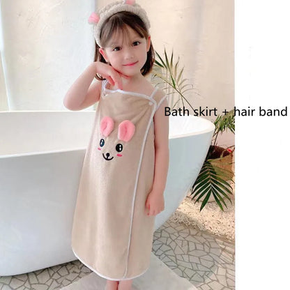 Serviette de bain fille microfibre douce et absorbante