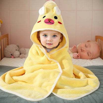 Serviette ultra-douce motifs adorables bébé