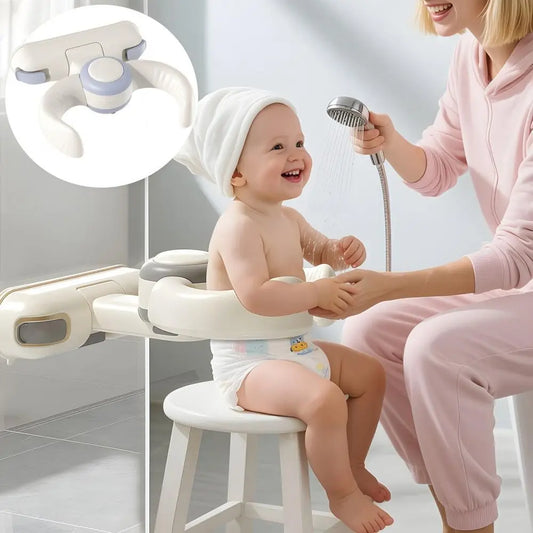 Support de Douche Bébé Mural Hauteur Réglable Type Ventouse Support